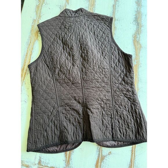 B43 -- Talbots thin quilted brown vest size medium petite - Picture 4 of 5
